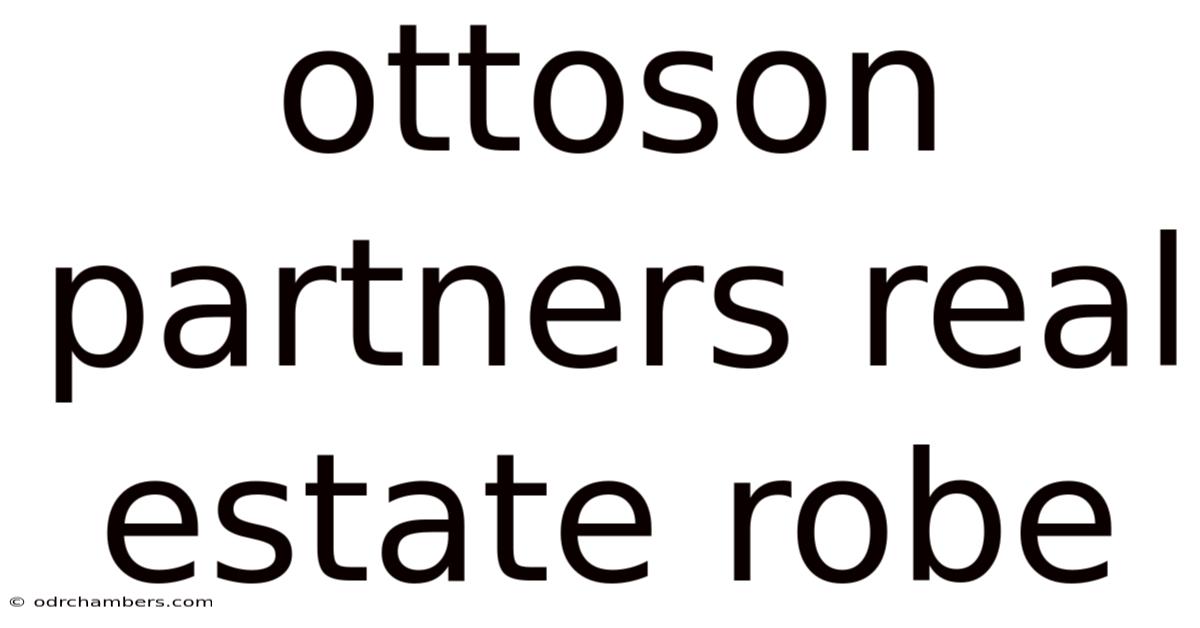 Ottoson Partners Real Estate Robe