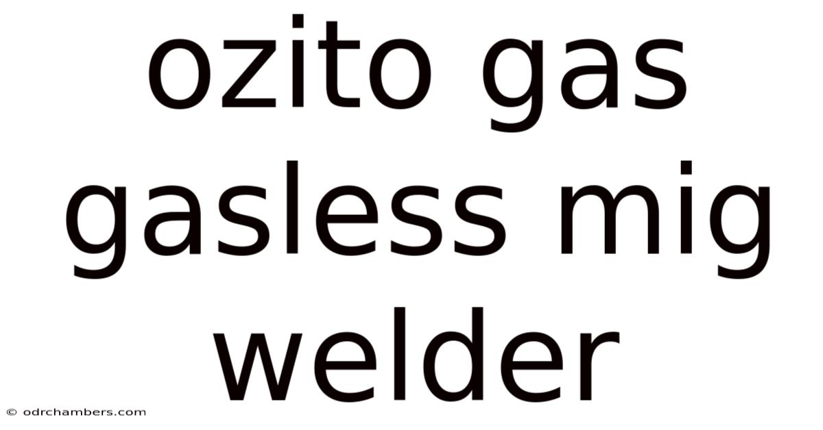 Ozito Gas Gasless Mig Welder