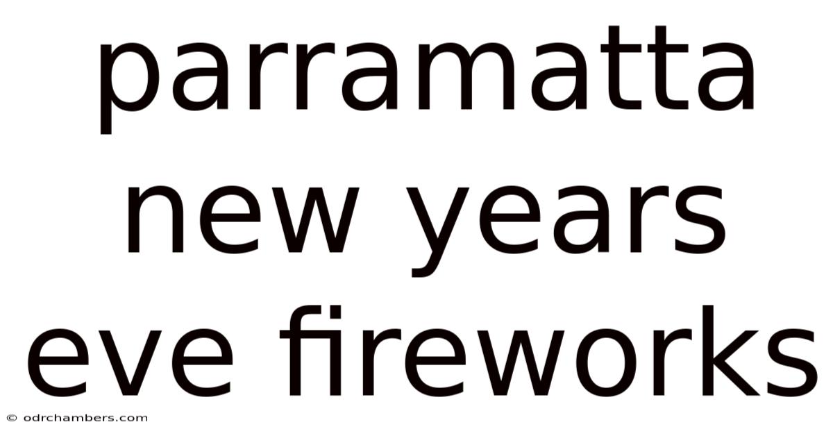 Parramatta New Years Eve Fireworks
