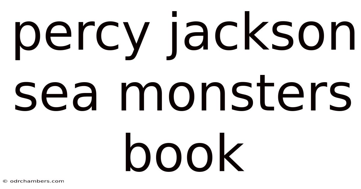 Percy Jackson Sea Monsters Book