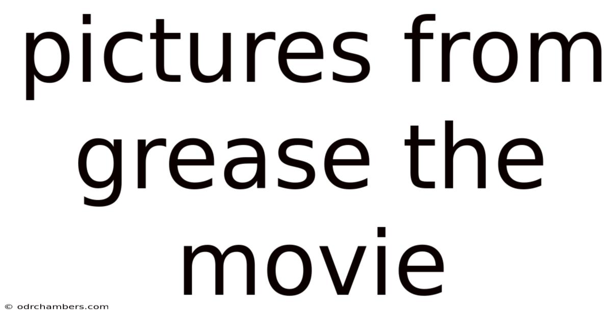 Pictures From Grease The Movie