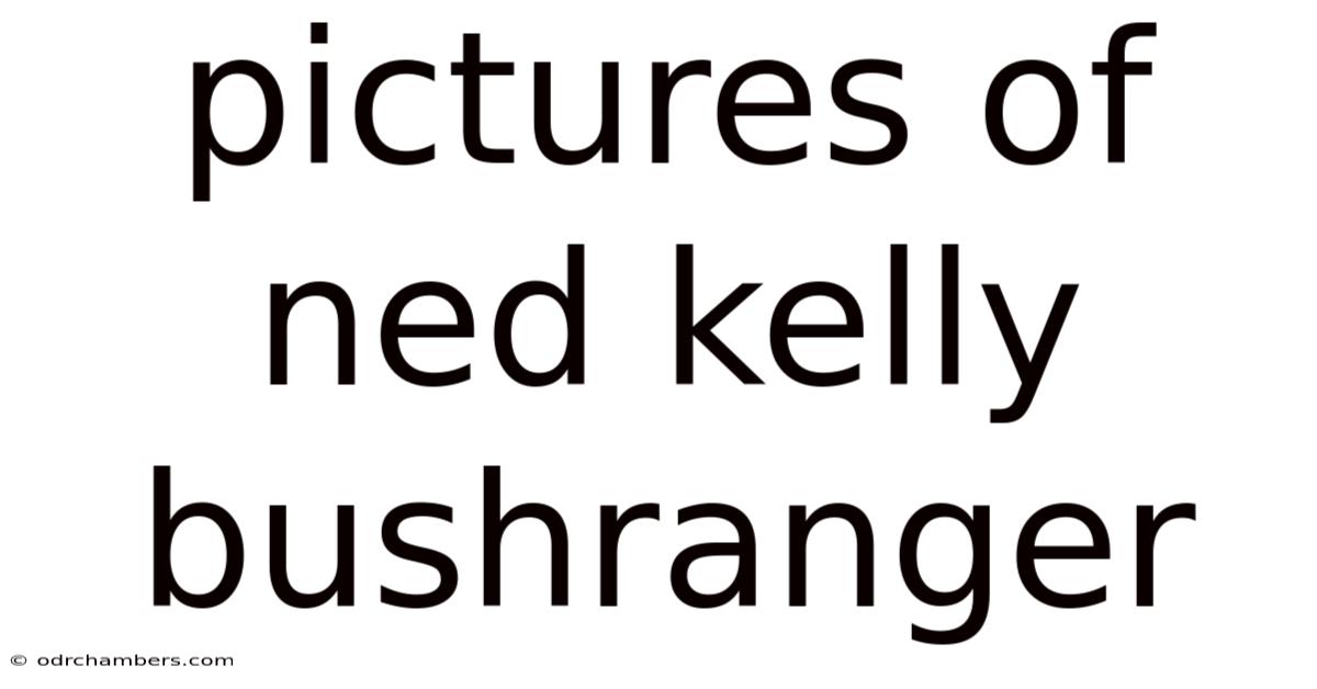 Pictures Of Ned Kelly Bushranger