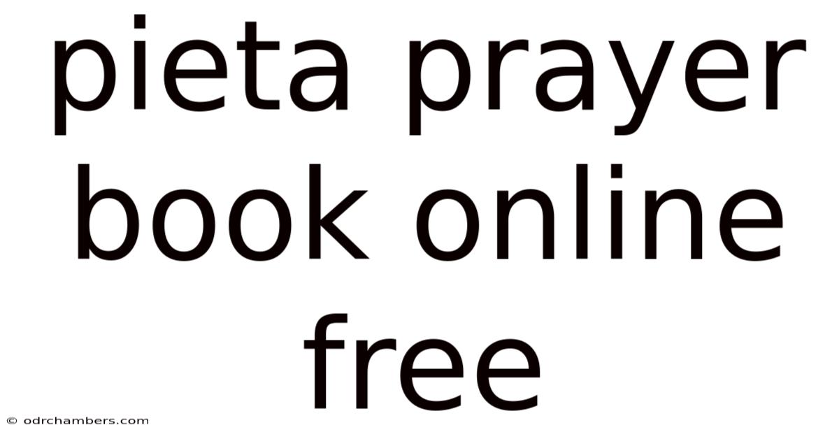 Pieta Prayer Book Online Free