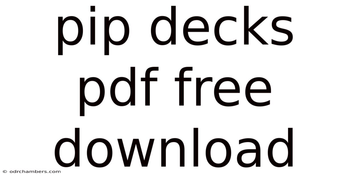 Pip Decks Pdf Free Download