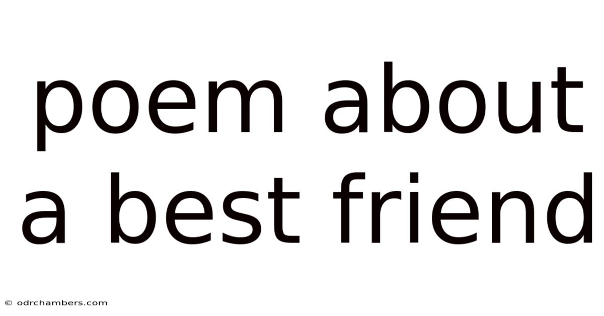 Poem About A Best Friend