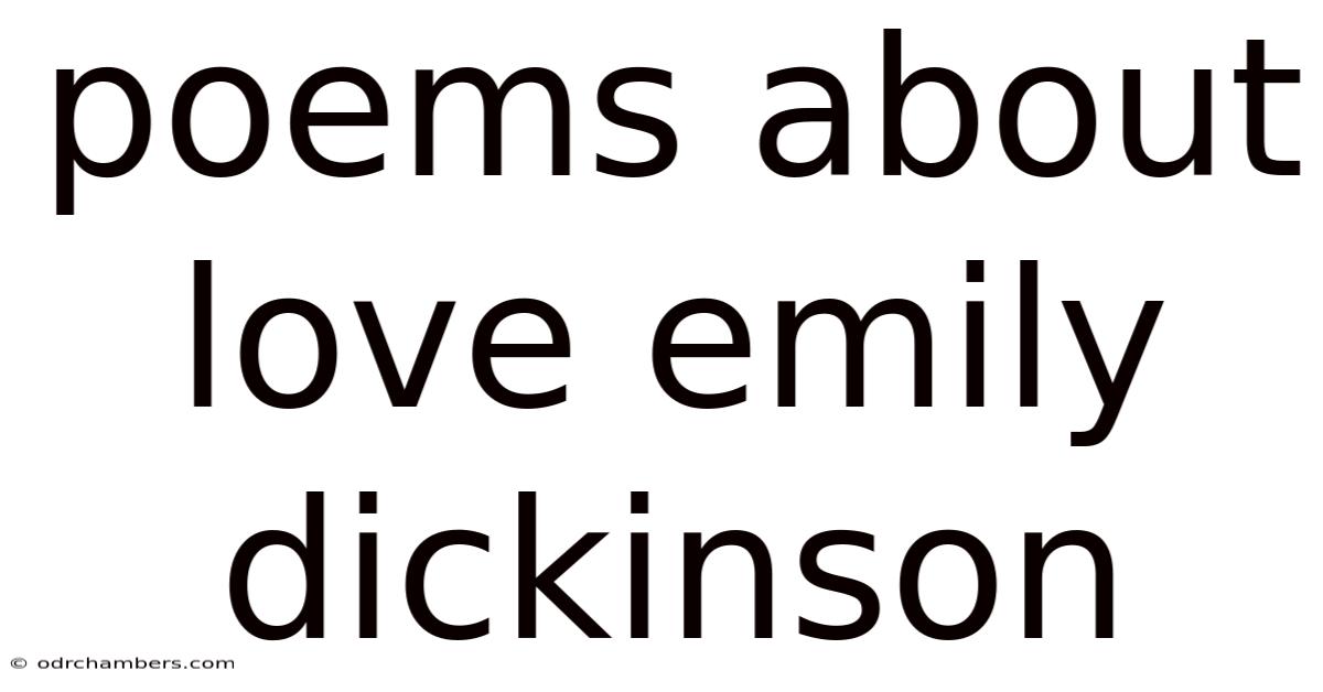 Poems About Love Emily Dickinson