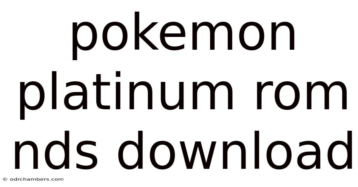 Pokemon Platinum Rom Nds Download