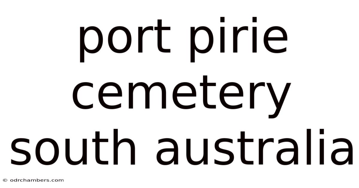 Port Pirie Cemetery South Australia