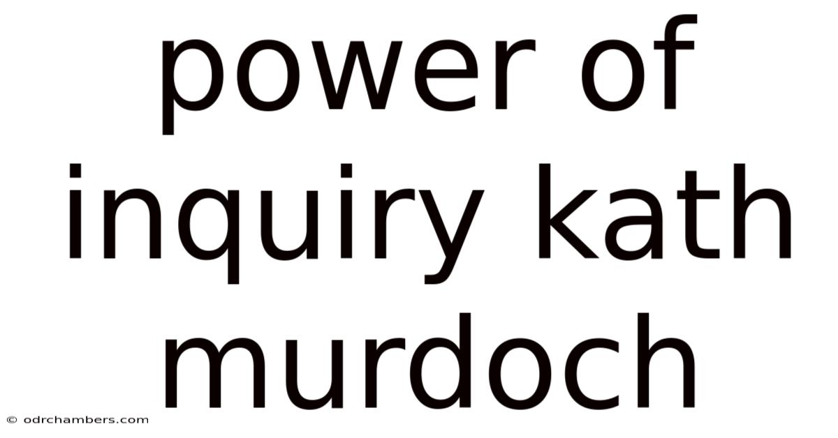 Power Of Inquiry Kath Murdoch