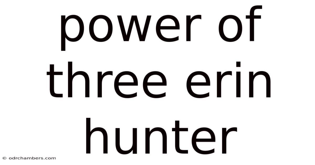 Power Of Three Erin Hunter