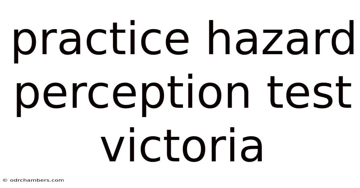 Practice Hazard Perception Test Victoria