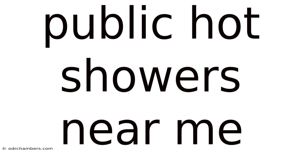 Public Hot Showers Near Me