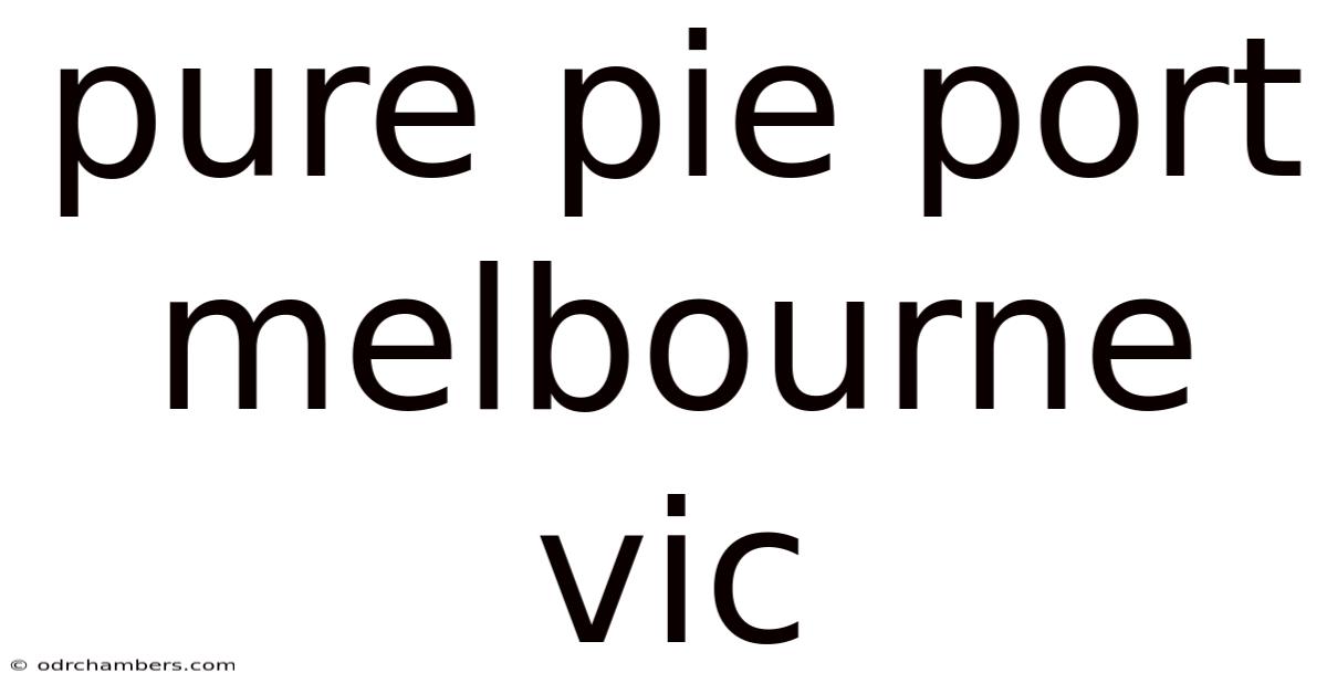 Pure Pie Port Melbourne Vic