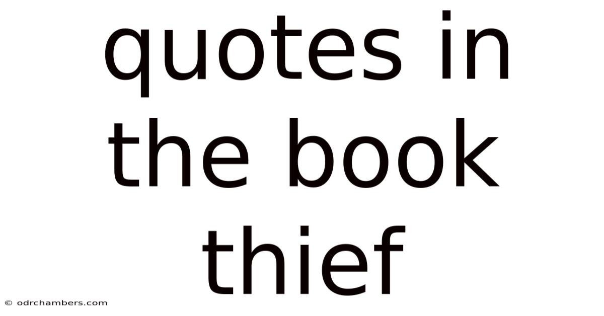Quotes In The Book Thief