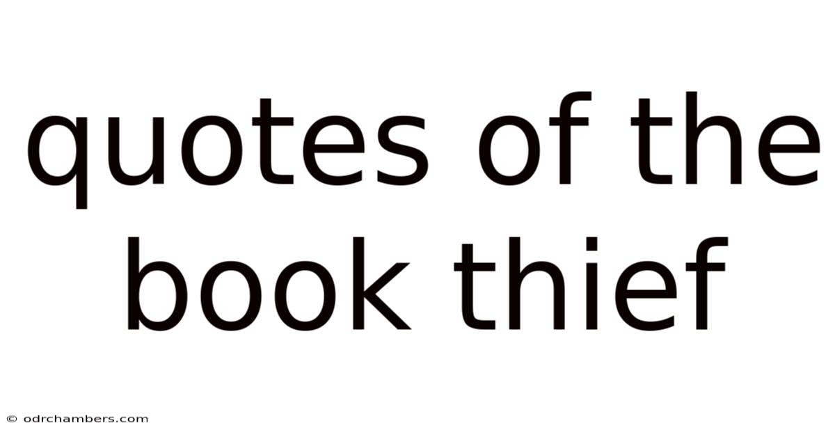 Quotes Of The Book Thief