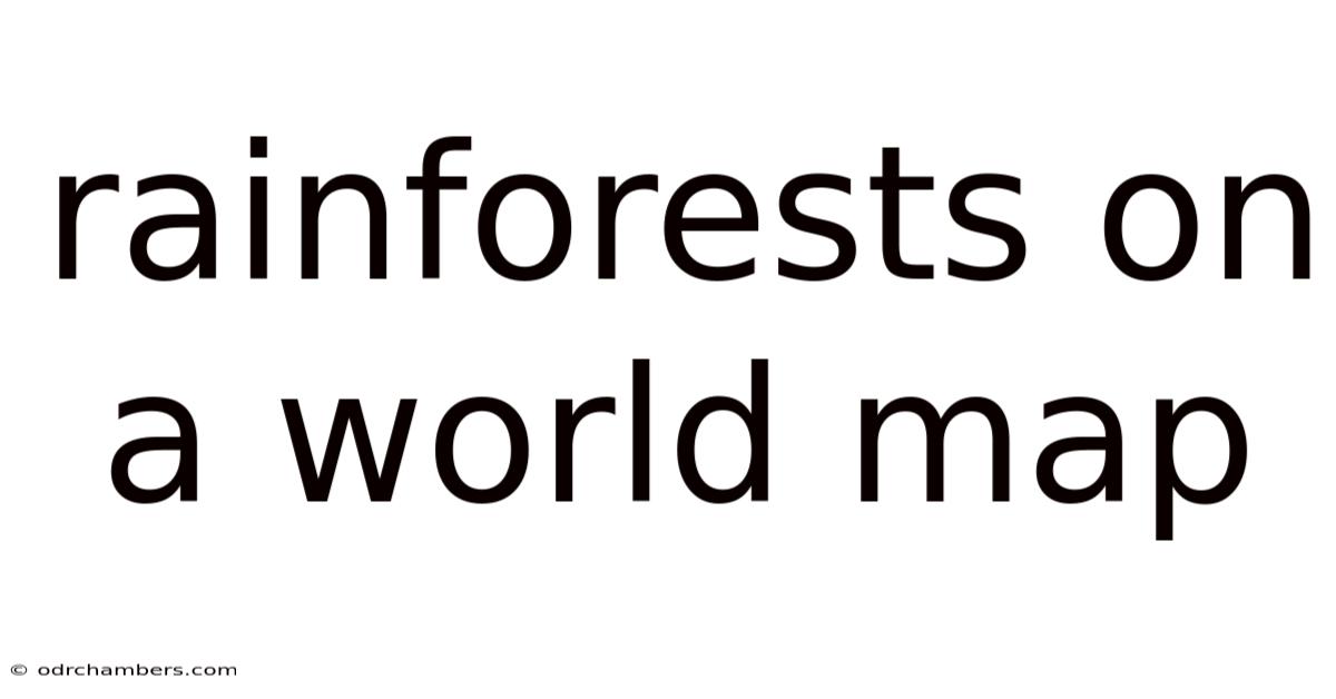 Rainforests On A World Map