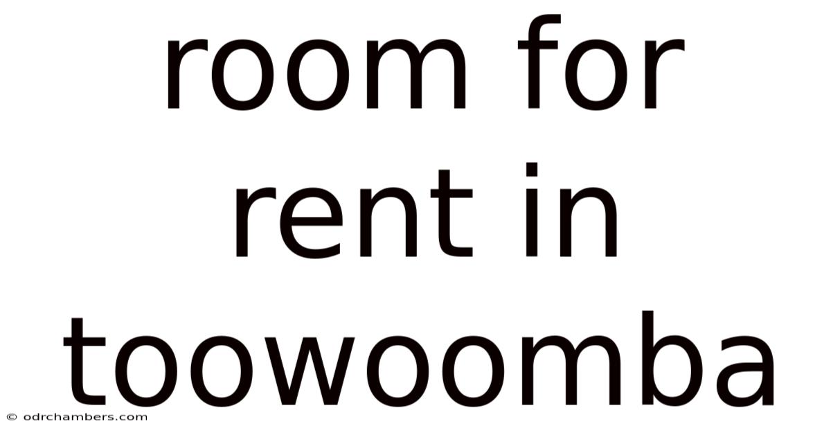 Room For Rent In Toowoomba