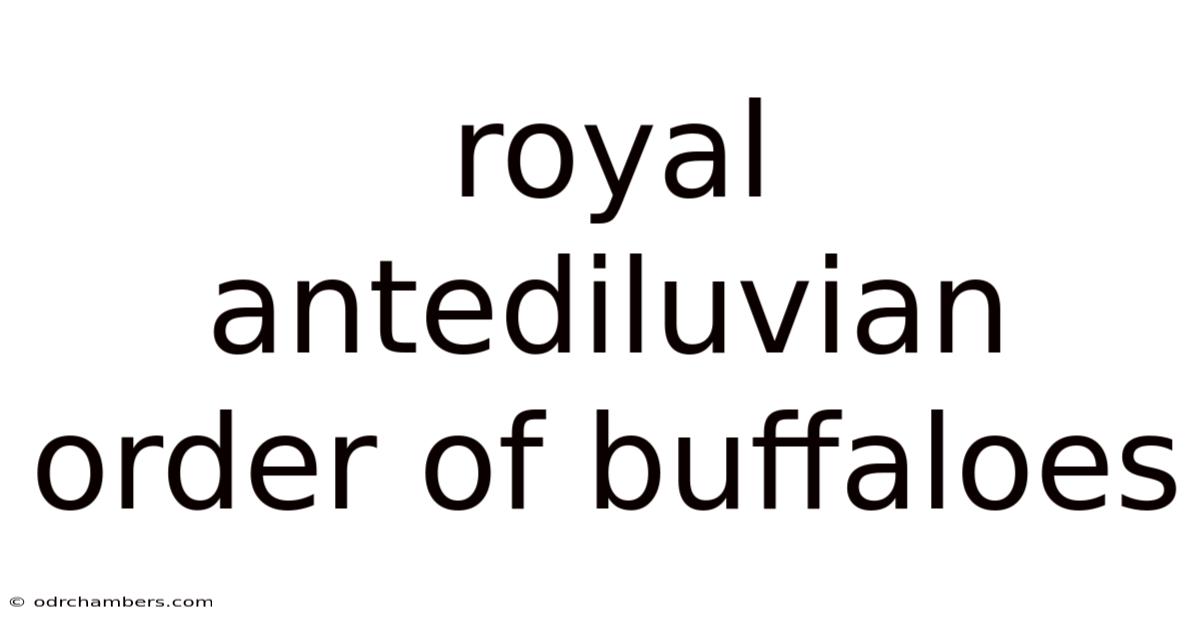 Royal Antediluvian Order Of Buffaloes