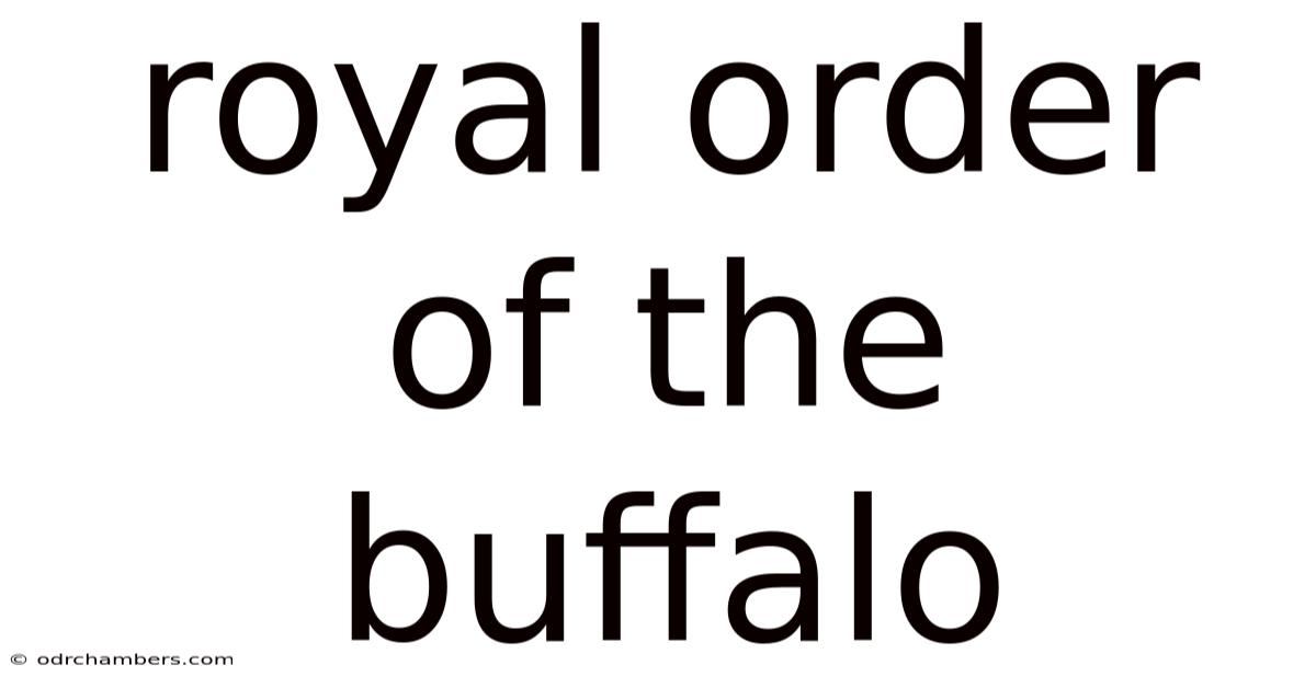 Royal Order Of The Buffalo