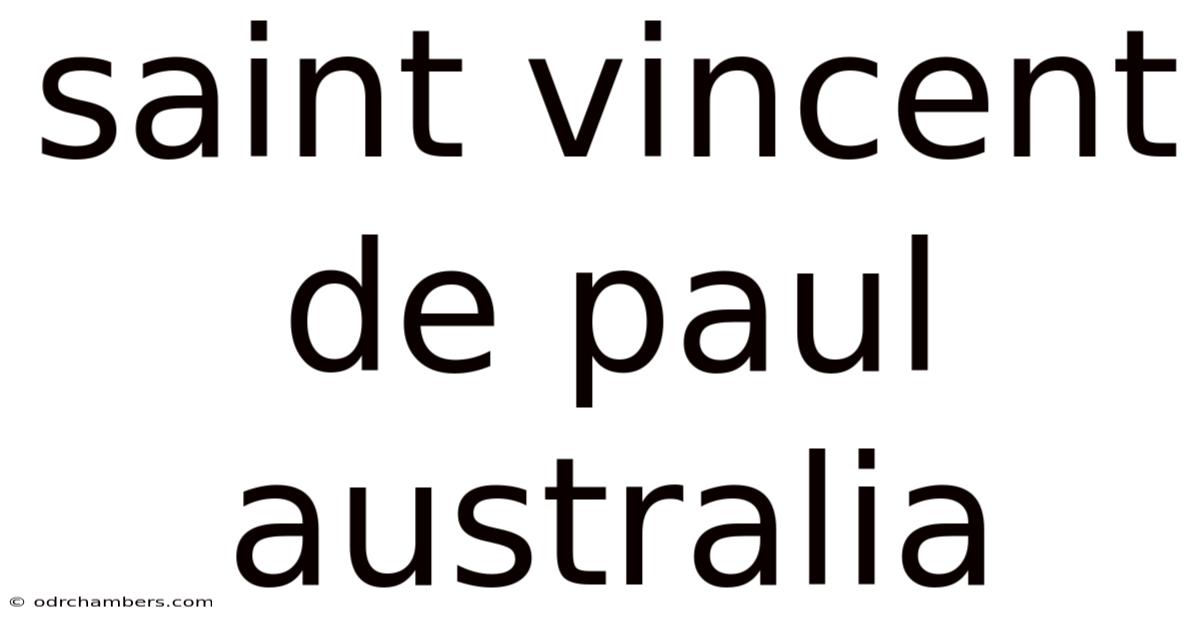 Saint Vincent De Paul Australia