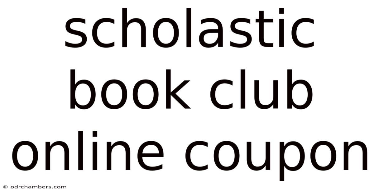 Scholastic Book Club Online Coupon