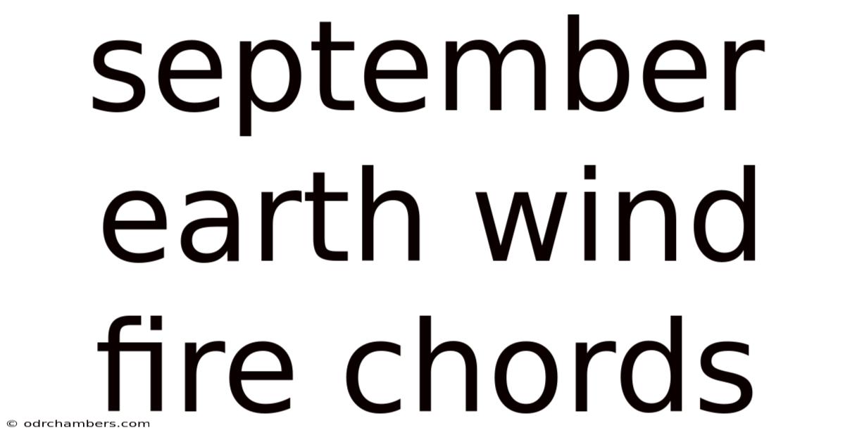 September Earth Wind Fire Chords