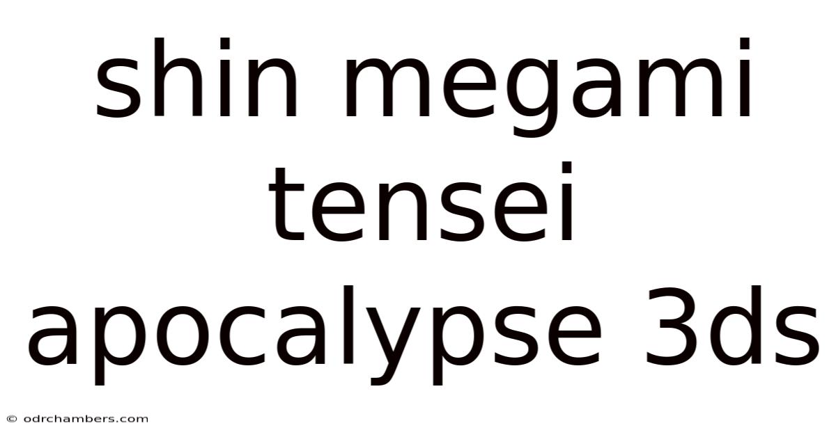Shin Megami Tensei Apocalypse 3ds