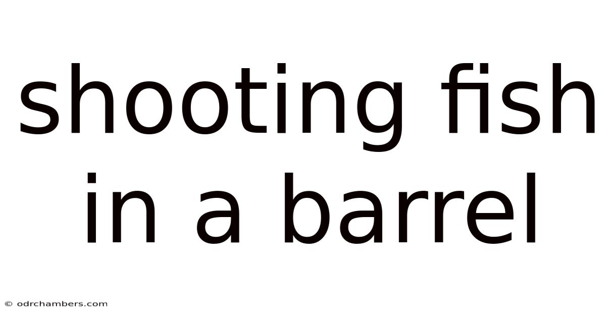 Shooting Fish In A Barrel
