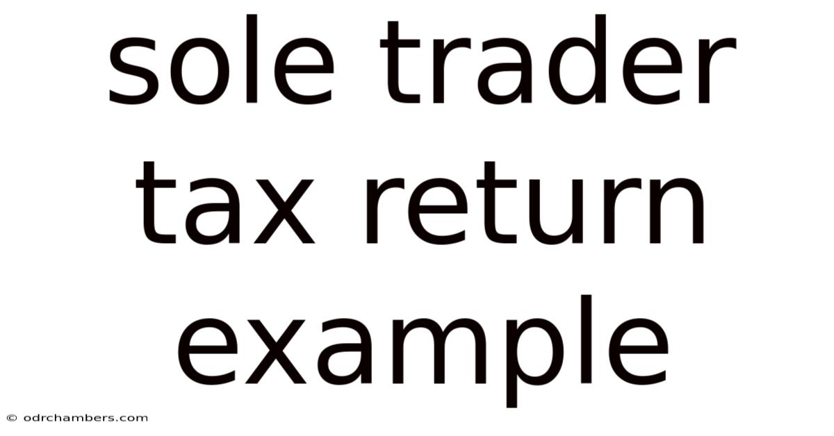 Sole Trader Tax Return Example
