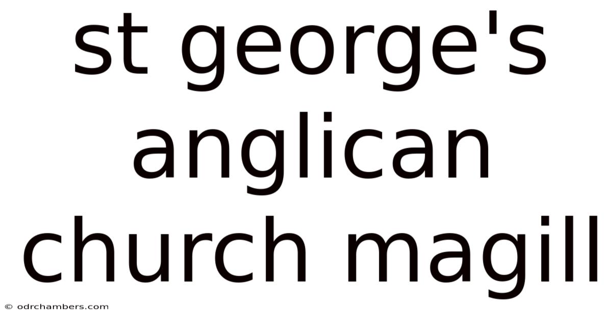 St George's Anglican Church Magill