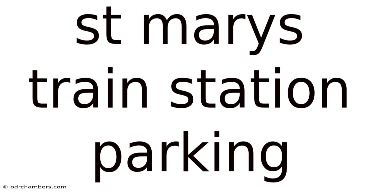 St Marys Train Station Parking