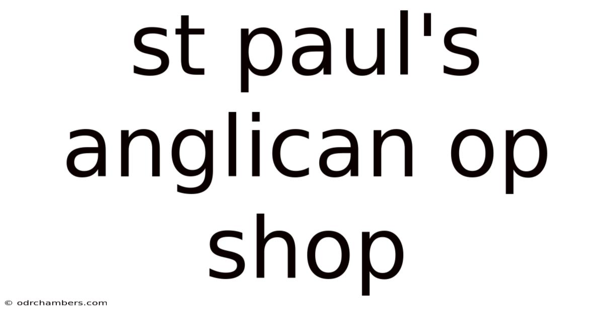 St Paul's Anglican Op Shop