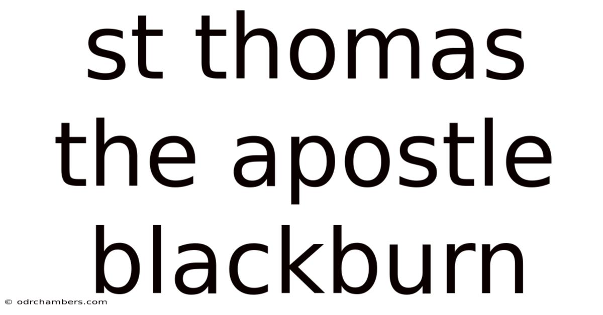 St Thomas The Apostle Blackburn