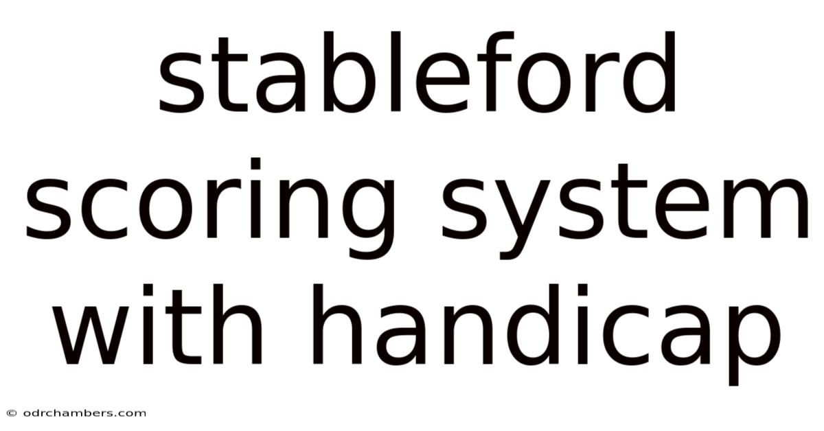 Stableford Scoring System With Handicap