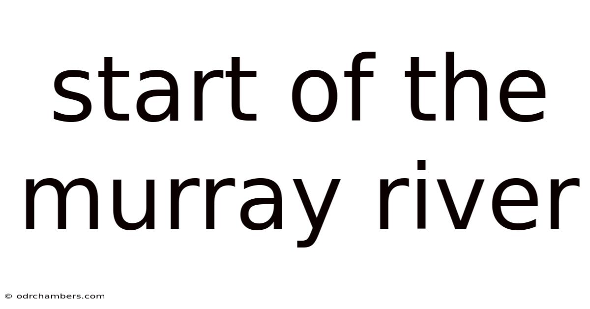 Start Of The Murray River