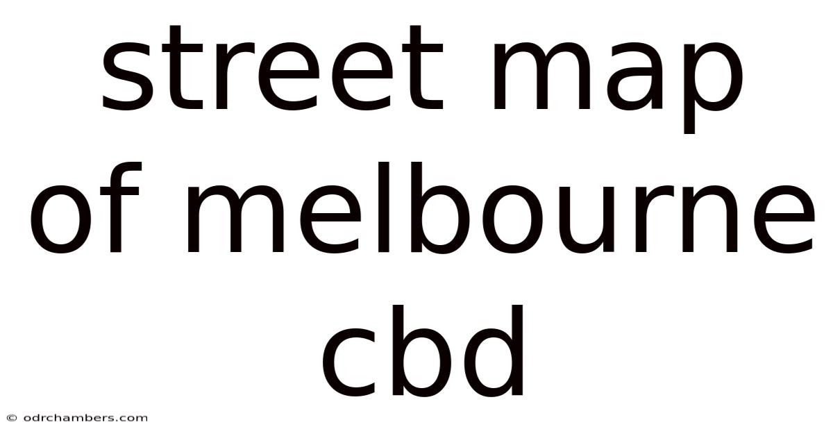 Street Map Of Melbourne Cbd