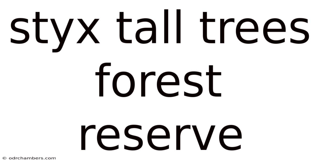 Styx Tall Trees Forest Reserve