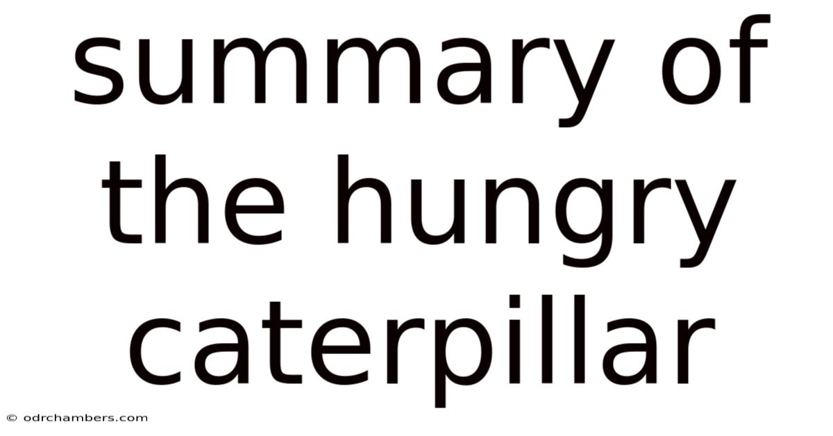 Summary Of The Hungry Caterpillar