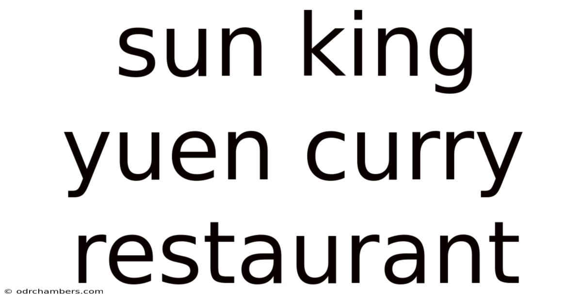 Sun King Yuen Curry Restaurant