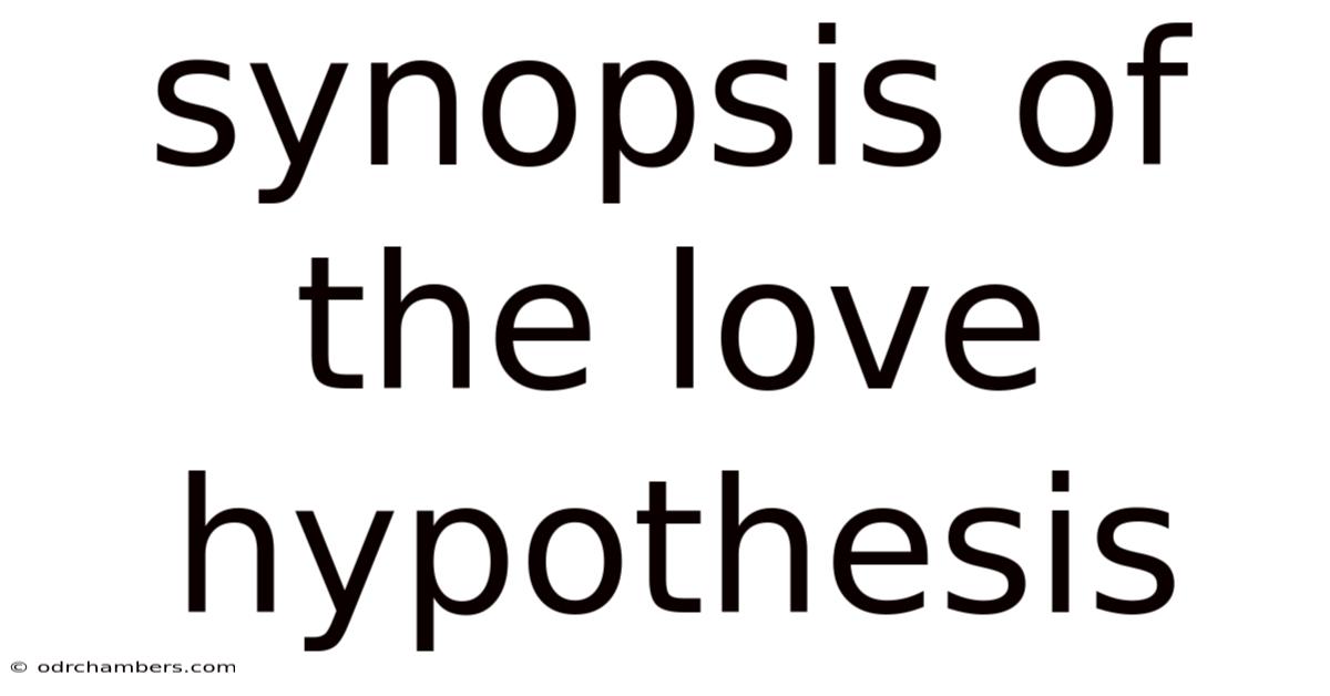 Synopsis Of The Love Hypothesis