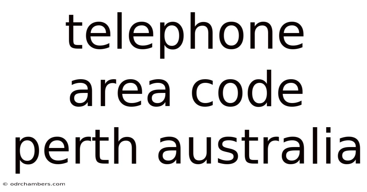 Telephone Area Code Perth Australia