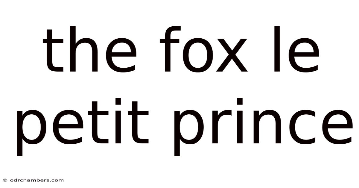 The Fox Le Petit Prince
