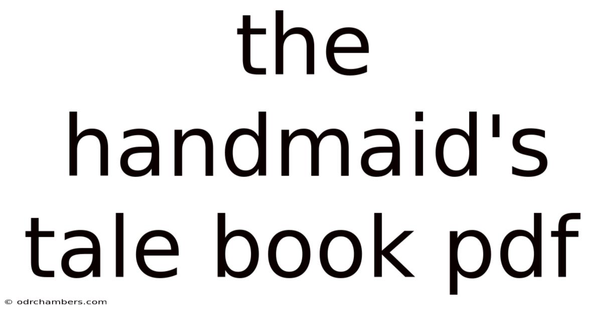 The Handmaid's Tale Book Pdf