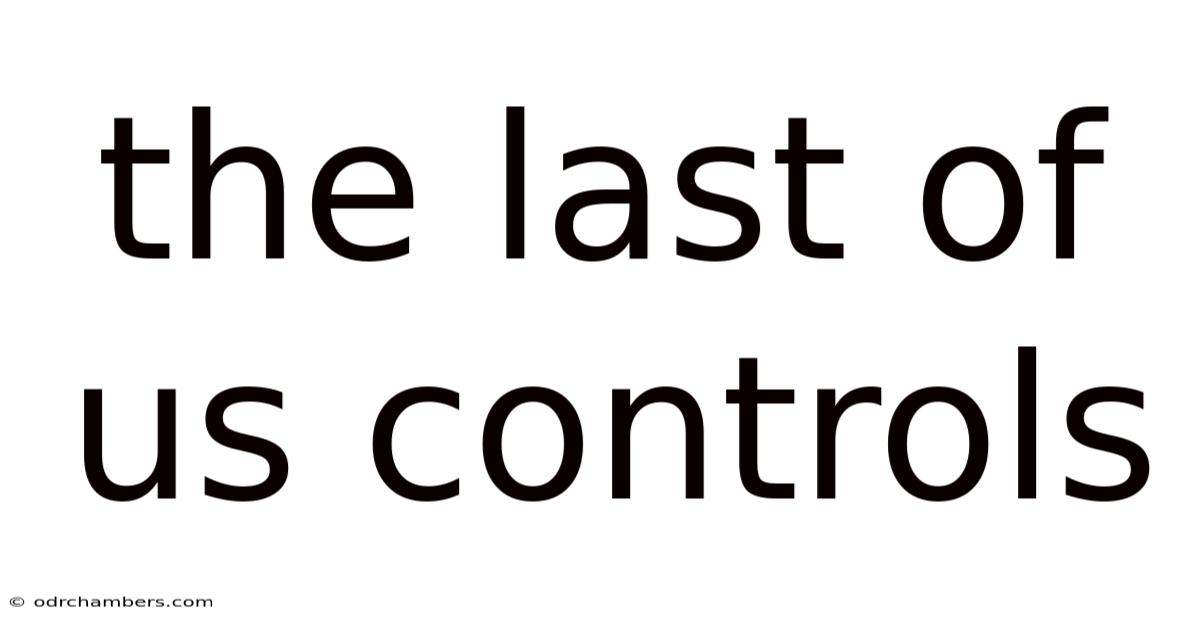 The Last Of Us Controls