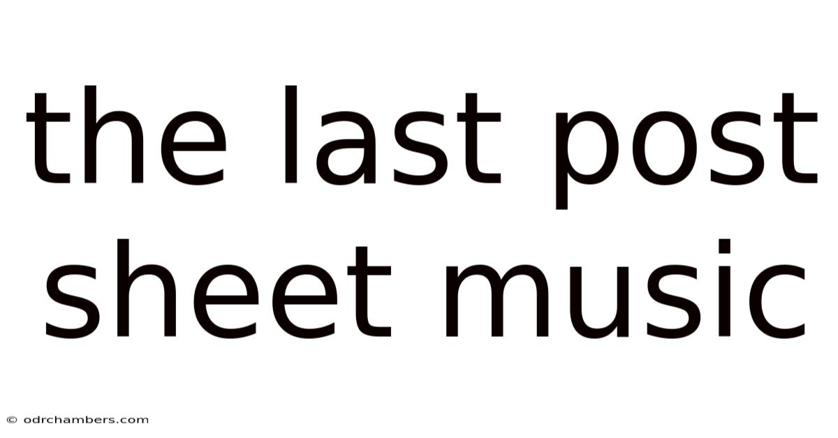 The Last Post Sheet Music