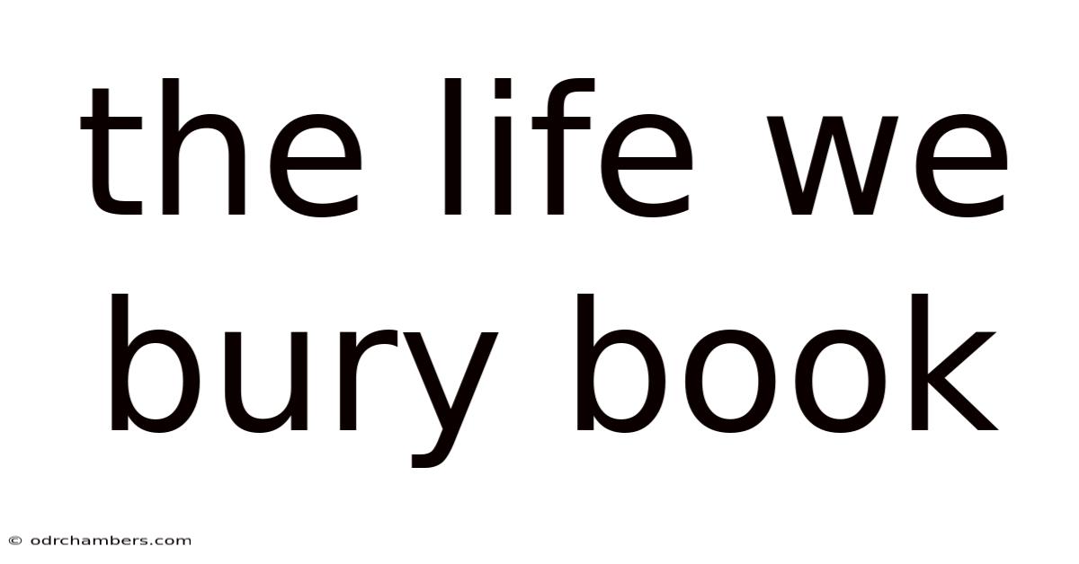 The Life We Bury Book