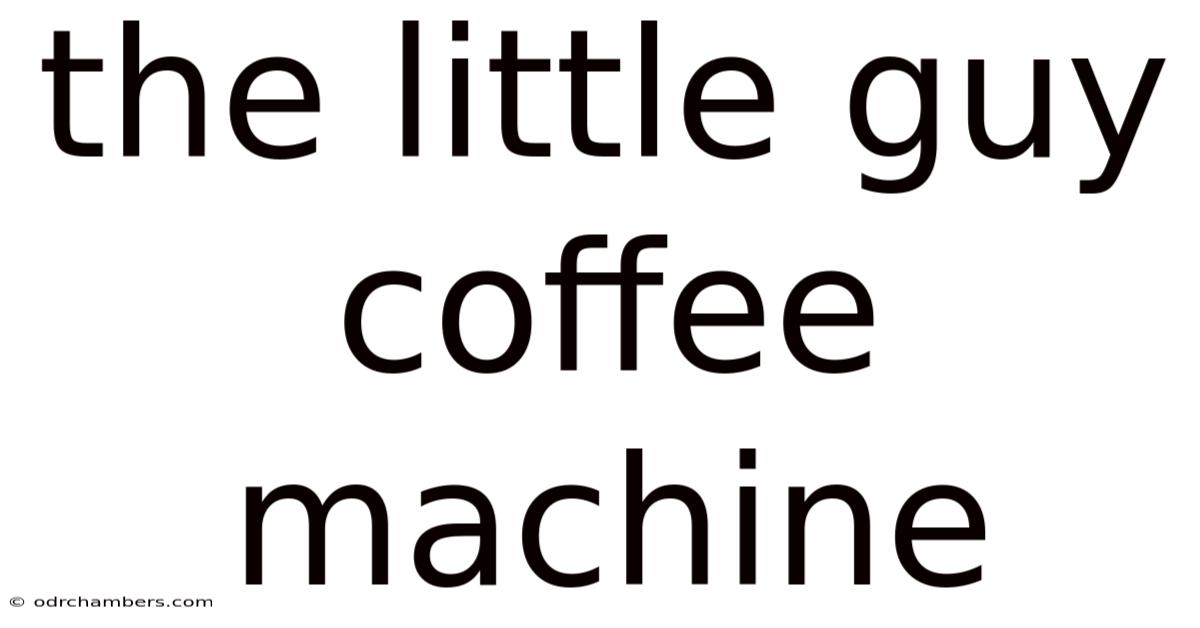 The Little Guy Coffee Machine