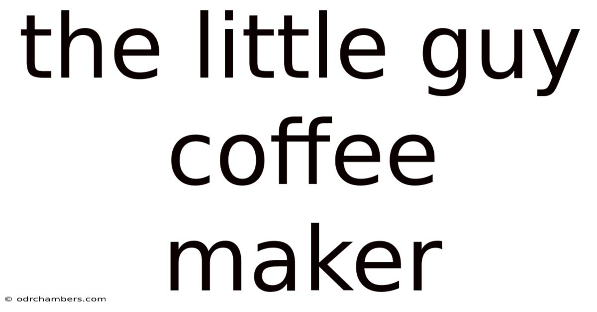 The Little Guy Coffee Maker
