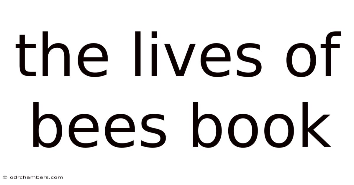 The Lives Of Bees Book