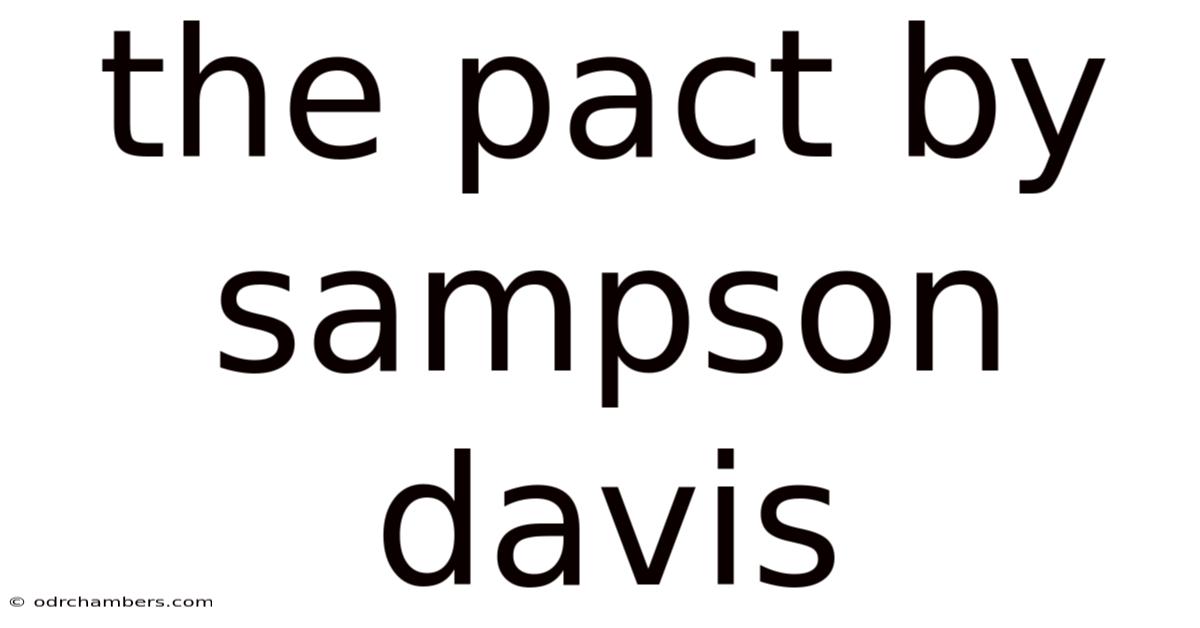 The Pact By Sampson Davis